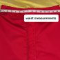 Talbots Red Ruffed Hidden Front Button down cotton Spandex Blend Skirt Size 6