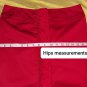 Talbots Red Ruffed Hidden Front Button down cotton Spandex Blend Skirt Size 6
