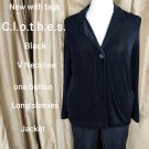 NEW C.L.O.T.H.E.S black V Neckline One Button Jacket Size XL