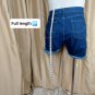 Signature Levis Strauss Blue Denim Mid Rise Roll Hem Shorts Size 20