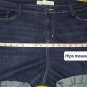 Signature Levis Strauss Blue Denim Mid Rise Roll Hem Shorts Size 20