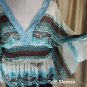 Forever Scrunched Waist Spark Lace V Neckline Top Size 3X