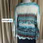 Forever Scrunched Waist Spark Lace V Neckline Top Size 3X