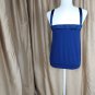 Ann Taylor LOFT blue rose detail tank top size XS