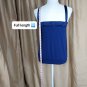 Ann Taylor LOFT blue rose detail tank top size XS