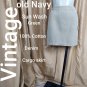 Vintage Old Navy Sun Washed Green Denim Cargo Skirt Size 8