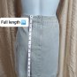 Vintage Old Navy Sun Washed Green Denim Cargo Skirt Size 8