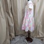 Lands End Kids Girls 100% Cotton Floral Print Detail  Dress Size 7