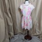 Lands End Kids Girls 100% Cotton Floral Print Detail  Dress Size 7