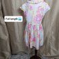Lands End Kids Girls 100% Cotton Floral Print Detail  Dress Size 7