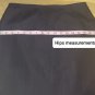 David N. Black Linen Blend Side Splits Skirt Size 10