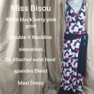 Miss Bisou v neckline printed maxi dress size M