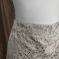 J.crew Ivory & Gold Print Cotton Blend Side Zip Shorts Size 12