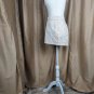 J.crew Ivory & Gold Print Cotton Blend Side Zip Shorts Size 12