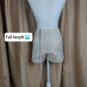 J.crew Ivory & Gold Print Cotton Blend Side Zip Shorts Size 12