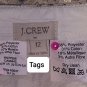 J.crew Ivory & Gold Print Cotton Blend Side Zip Shorts Size 12