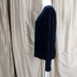 NEW Vintage Linea By Louis Dell'Olio Black Plush Scoop Neck Top Size M