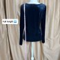 NEW Vintage Linea By Louis Dell'Olio Black Plush Scoop Neck Top Size M