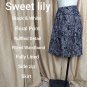 Sweet Lilly black and white ruffled detail skirt size 12