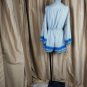 Soprano White & Black Print With Blue Details Long Sleeves Romper Size L