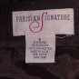Parisian Signature Coffee Brown Side Pockets Back Knee Split Skirt Size 8