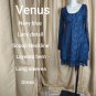 Venus Navy Blue Lace Detail Neckline Long Sleeves Dress Size XS