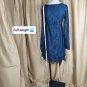 Venus Navy Blue Lace Detail Neckline Long Sleeves Dress Size XS