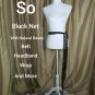 SO Black Wood Beads Net Belt,headband ,scarf
