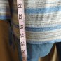 T By Talbots Blue & Gray Striped Cotton Blend Side Tie Top Size XL