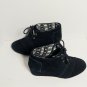 Toms Boots Womens 8 Desert Wedge Heels Ankle Booties 380515 Black Suede Suede