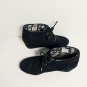 Toms Boots Womens 8 Desert Wedge Heels Ankle Booties 380515 Black Suede Suede