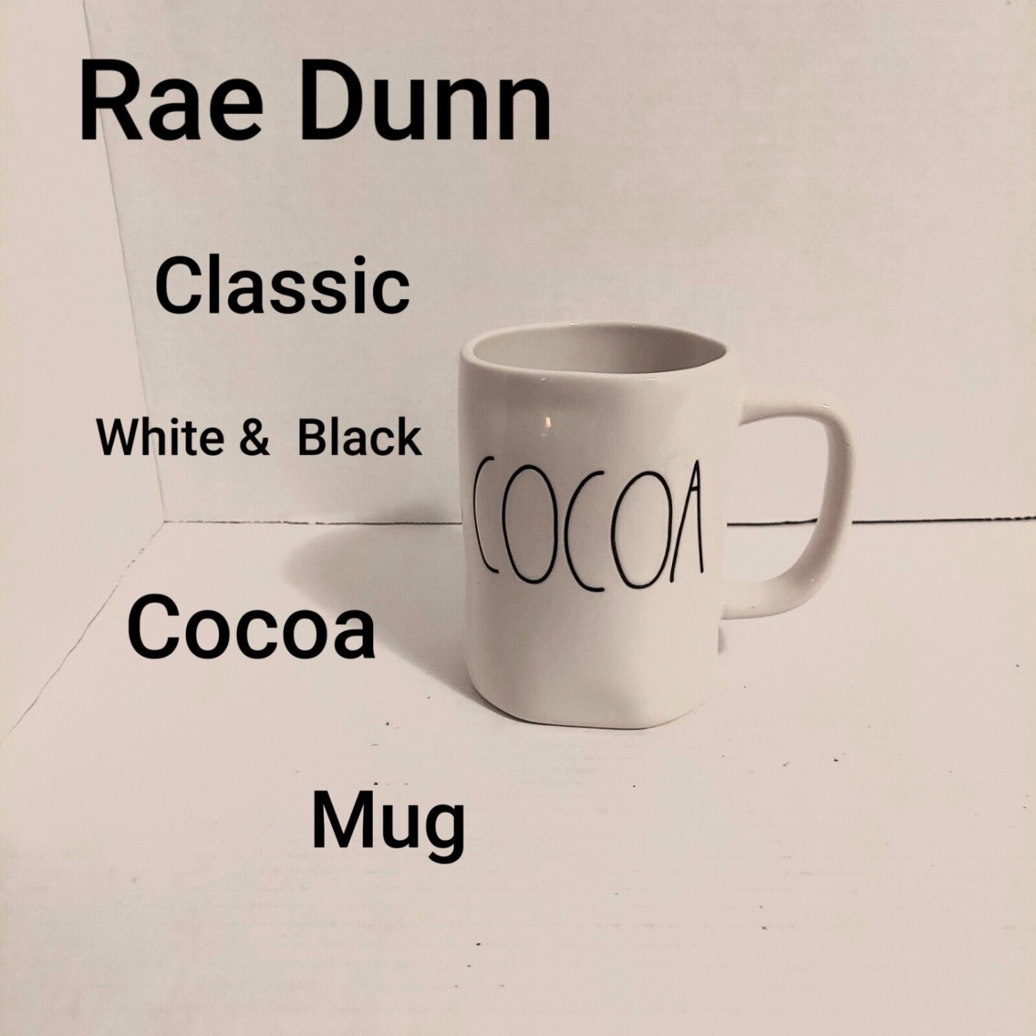 Rae Dunn White COCOA Coffee Cup Cocoa Mug Artisan Collection By Magenta 16oz