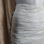 New With Tag Nicole Miller Collection Beige Detail Hem Linen Blend Mini Skirt...