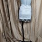 New With Tag Nicole Miller Collection Beige Detail Hem Linen Blend Mini Skirt...