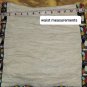 New With Tag Nicole Miller Collection Beige Detail Hem Linen Blend Mini Skirt...