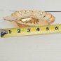 Vintage Marigold Carnival Glass Clover Leaf Candy Dish Set Of 2