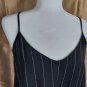 Lush Black Striped V Neckline Tie Front Tank Top Size M