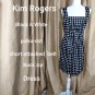 Kim Rogers White And Black Polka-dots Square Neckline ]back Zip Dress Size 12P
