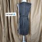 Kim Rogers White And Black Polka-dots Square Neckline ]back Zip Dress Size 12P