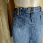 New York And Company Blue Denim Front Pockets Skirt Size 6