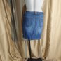 New York And Company Blue Denim Front Pockets Skirt Size 6