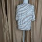 Ann Taylor LOFT White & Beige Print Lightweight Top Size S