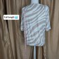 Ann Taylor LOFT White & Beige Print Lightweight Top Size S