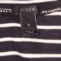 J Crew Black & White Cotton Blend Back Zip Dress Size 8