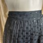 Cynthia Rowley Black Sparkle Polka-dot Pleated Side Zip Skirt Size 6
