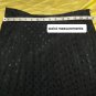 Cynthia Rowley Black Sparkle Polka-dot Pleated Side Zip Skirt Size 6