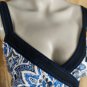 R&K Original Blue Print Cotton Blend Dress Size 10