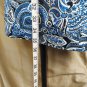 R&K Original Blue Print Cotton Blend Dress Size 10