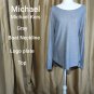 Michael Michael Kors Gray Logo Top Size M
