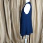 Lilly Pulitzer Navy Blue Cotton Knit Buttonless Fringe Detail Vest Size S